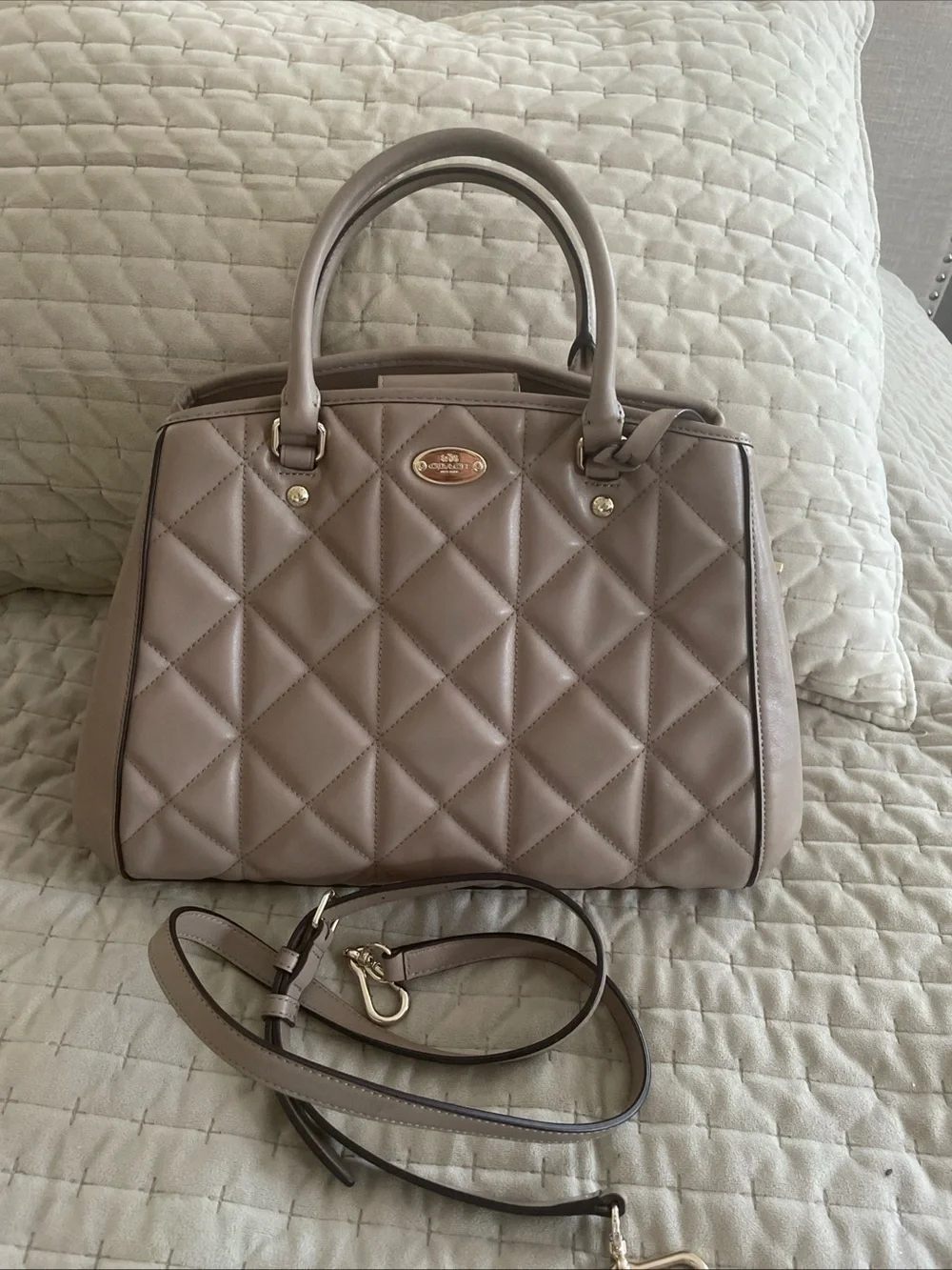 Coach structured quilted